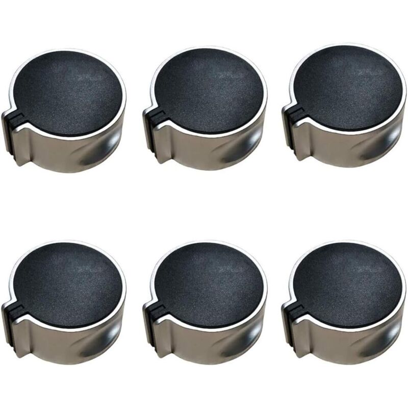 6 Stück Ofen- Und Herdknöpfe, Gasherdknöpfe, Gasherdknöpfe, Gasknopf, Universeller Modusschalter Aus Legierung, 45°-gasknopf Schwarz Für Die Küche, 8 Mm
