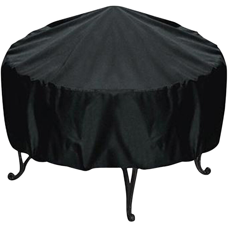 Schutzhülle Für Runden Außengrill, Wasser- Und Staubdicht, Durchmesser 112 Cm, Schwarz