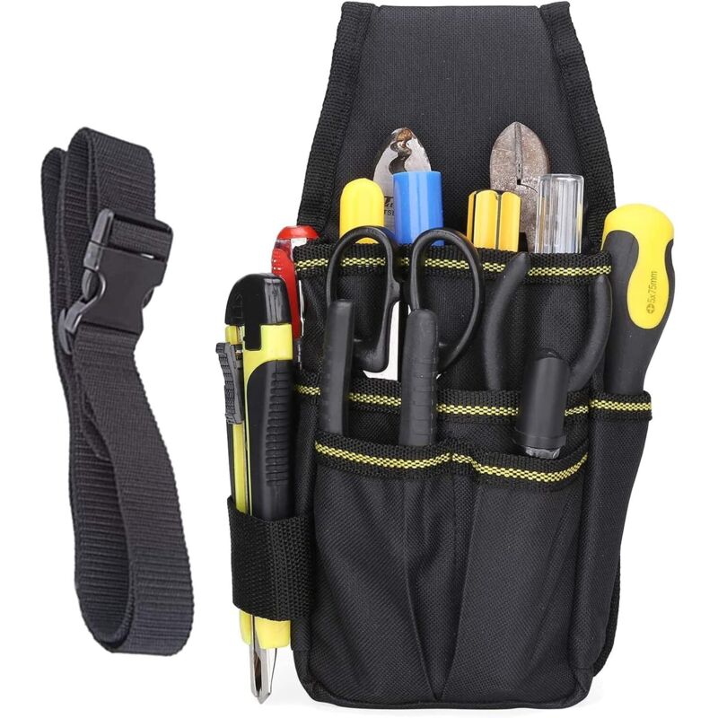 Abcrital – Werkzeuggürtel Mit 15 Taschen – Doppelt Verstärktes, Wasserdichtes Oxford-gewebe – Längenverstellbar Bis Zu 120 Cm – Für Elektriker Und Techniker