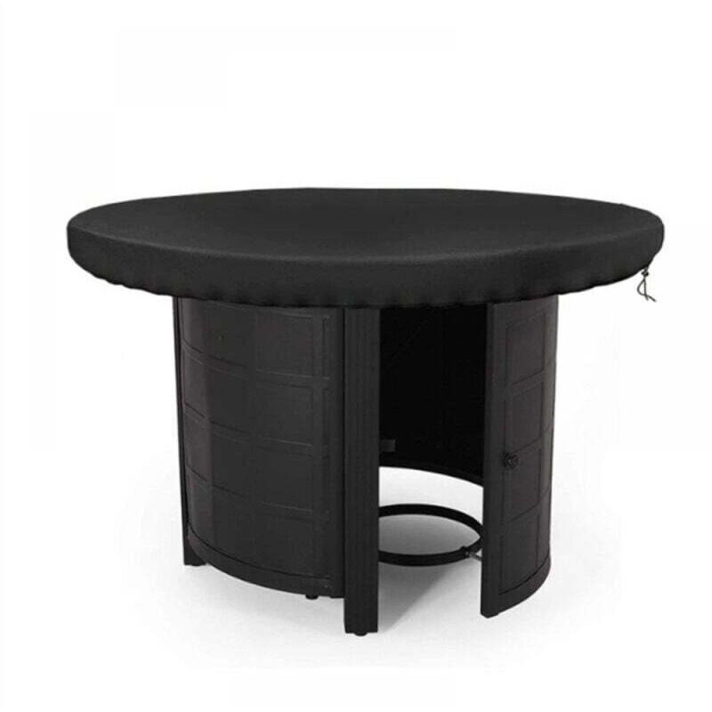 Runde Schutzabdeckung Für Kochfeld, Wasserdicht, Uv-beständig, 420d, Für Kochfelder Und Herdplatten, Schwarz (100 Cm Durchmesser)