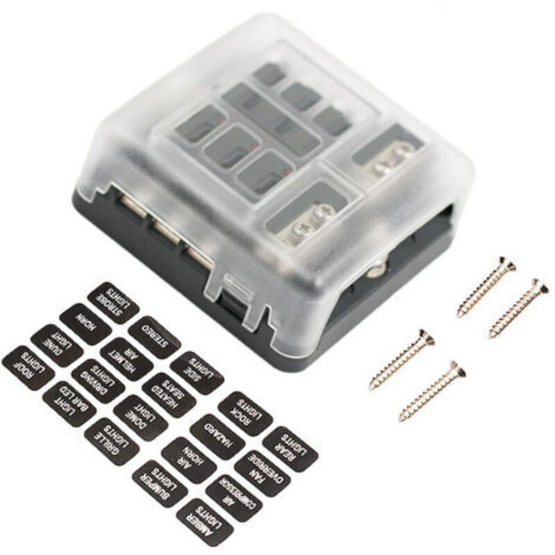 6-facher Dc 12v-24v Sicherungsblock Mit Schutzabdeckung Und Led-anzeige Für Auto, Boot, Trike