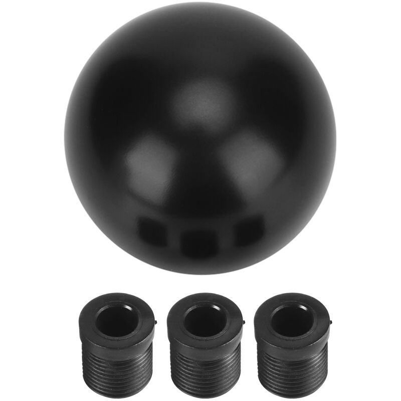 Universeller Schalthebel Für Pkw, Adapter-set Mit Schwarzem, Rundem Aluminium-schaltknauf