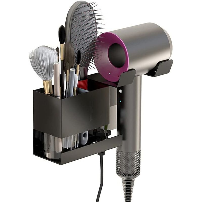 Metall-haartrocknerhalter, Wandmontierte Halterung Für Dyson Supersonic Haartrockner, Universell, Schwarz
