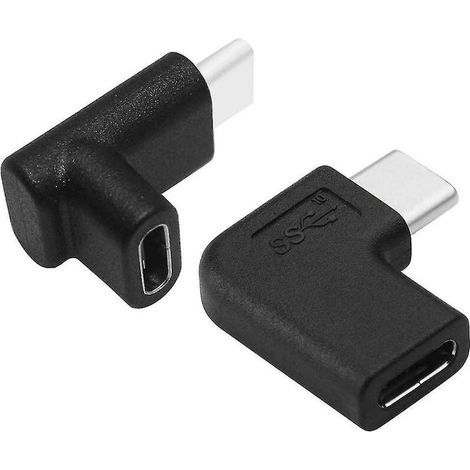 Usb-c-winkeladapter [2er-pack] 90-grad-usb-c-typ-c-stecker Auf Buchse, Abgewinkelt, Rechts/links, Oben/unten, Usb-c 3.1 Typ-c-verlängerung Für Laptops Und Tablets