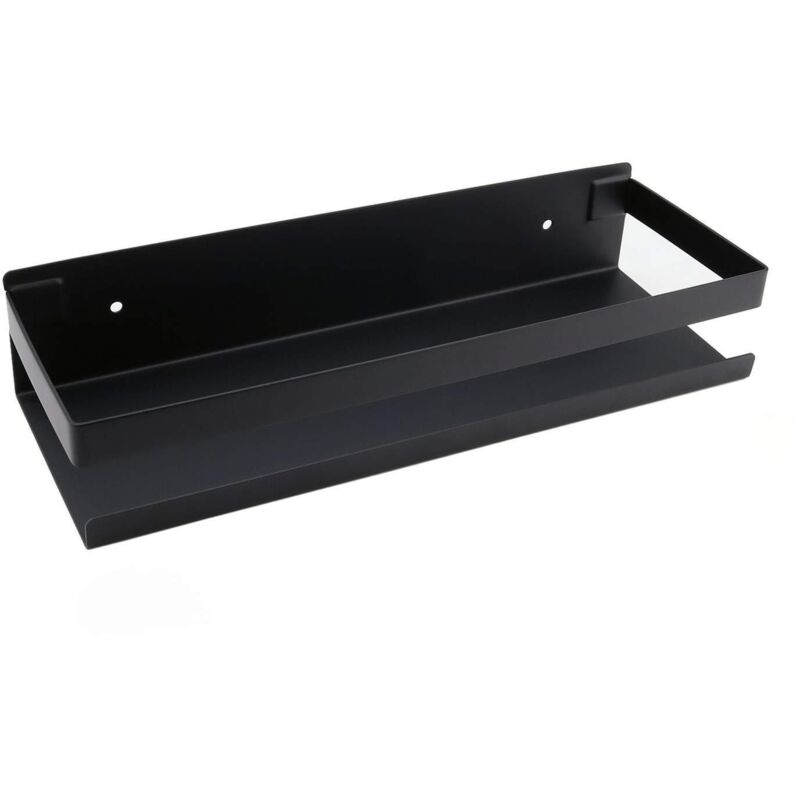 30 Cm Badezimmer-wandregal – Schwarzer Edelstahl – Zur Aufbewahrung Von Shampoo Und Duschgel – Modernes Design