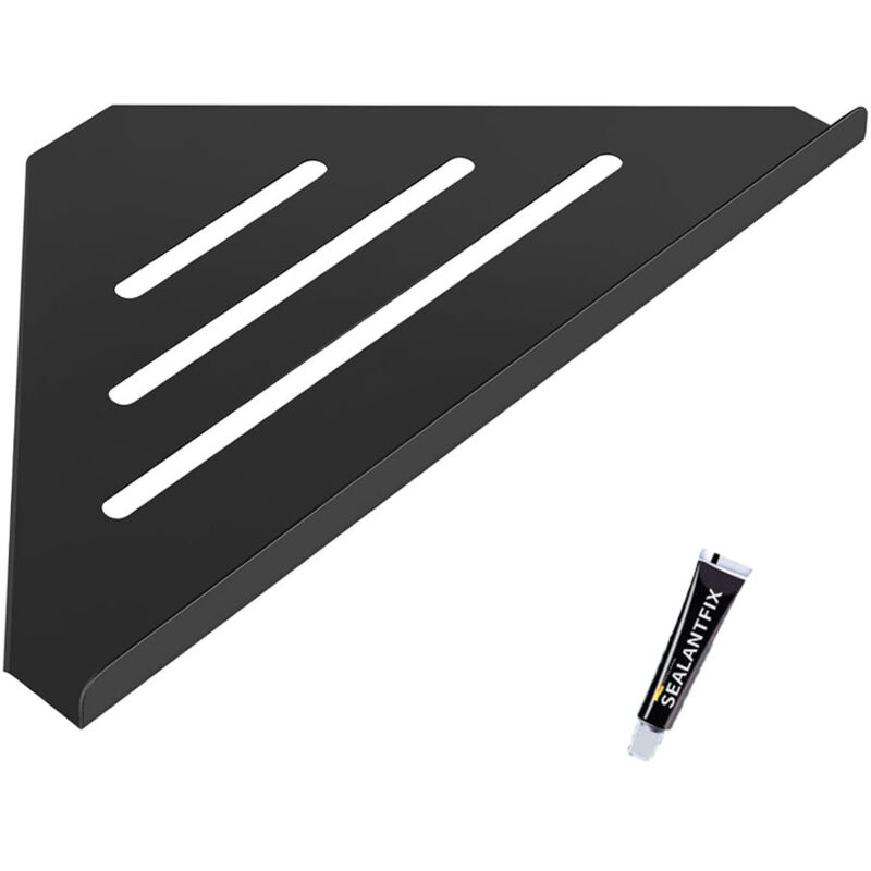 30,5 X 19,4 Cm Schwarzes Eck-duschregal, Keine Bohrungen Erforderlich, Badezimmerregal Aus Edelstahl 304 Für Seife Und Shampoo