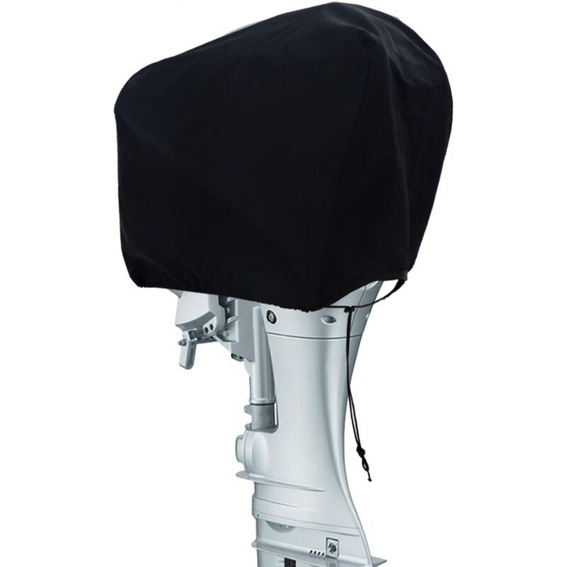 Außenbordmotorabdeckung Boots-motorabdeckung Wasserdichte Schutzhülle Aus 600d-oxford-gewebe Halbabdeckung Für Außenbordmotoren Bis Zu 52 X 27 X 32 Cm, Schwarz