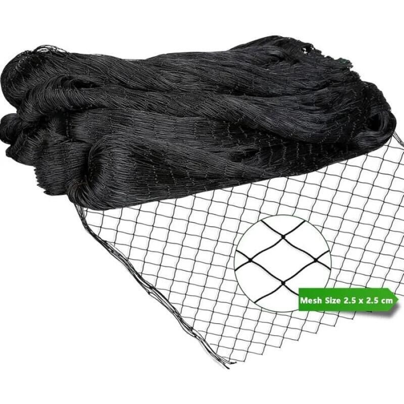 10 M X 15 M Vogelschutznetz, Schwarzes Vogelschutznetz, Schützt Pflanzen Und Weinreben Vor Schäden (2,5 X 2,5 Cm Maschenweite)