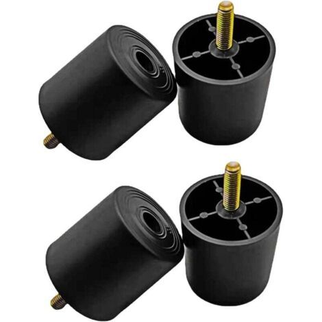 Konfektionierung Von 4 Beinen Pro Sofa Aus Kunststoff Von 5 Cm, Garnitur In Schwarz, Garnitur Für Möbel Mit Bulloni M8 Pro Sofa, Kassette, Mobil, Sitzbank, Tischplatte, Tischplatte Für Kaffee