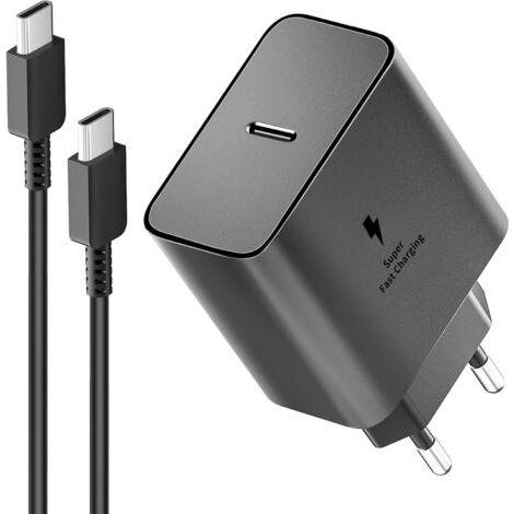45-w-usb-c-schnellladegerät Für Samsung Galaxy S24+, S23+, S22, Note20, A54, Z Fold5 – 1 M Kabel – Lädt In 20 Minuten Bis Zu 45 % Auf – Flip4