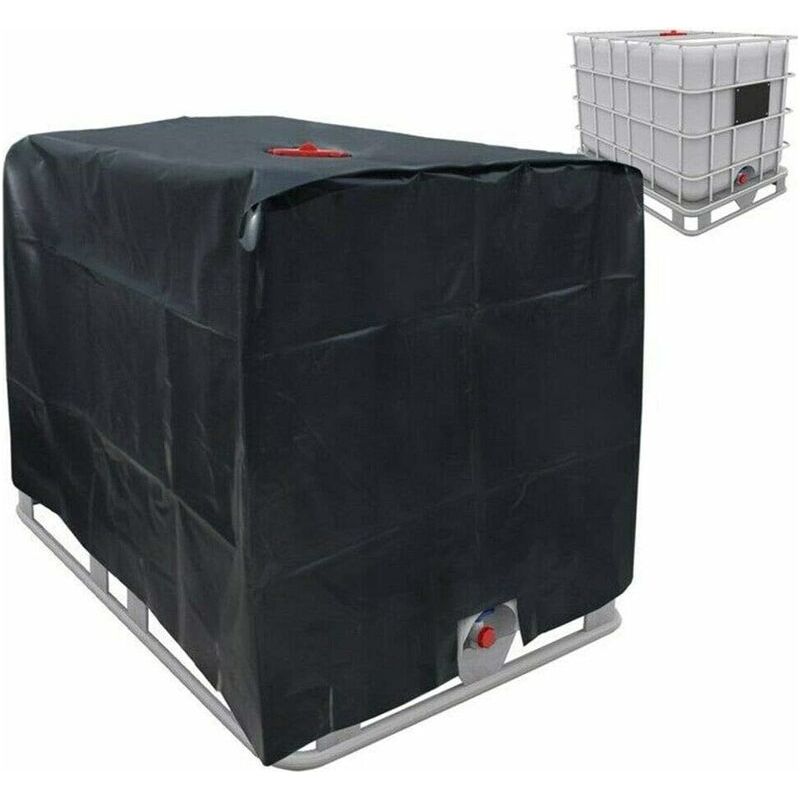 Ibc-tankabdeckung 120x100x116cm 1000l - 210d Wasserdicht, Wassertankabdeckung/tankschutzabdeckung – Silberfarbene Auskleidung