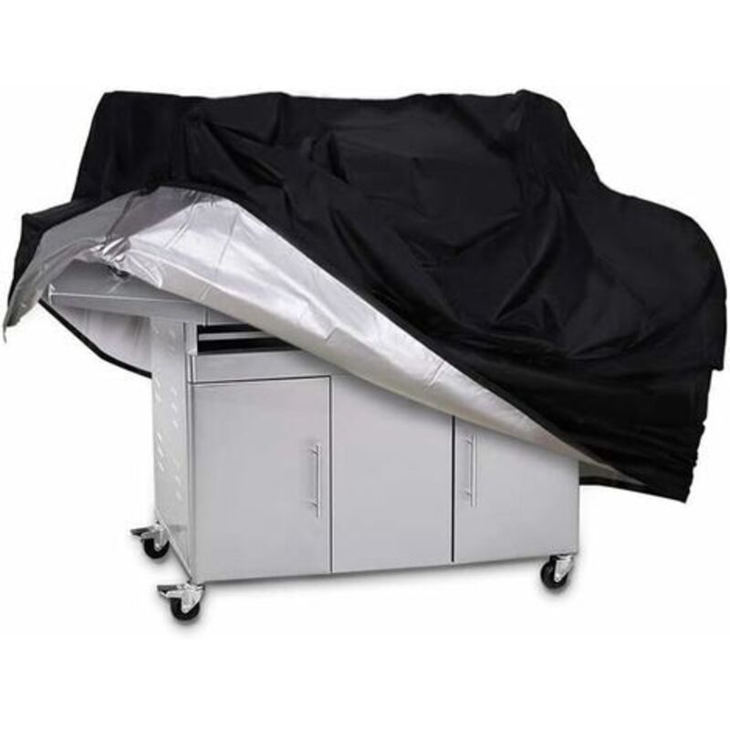 Grillabdeckung, Wasserdichte Und Uv-beständige Grillabdeckung, 210d Schutzplane, Grillabdeckung – 170 X 61 X 117 Cm, Schwarz