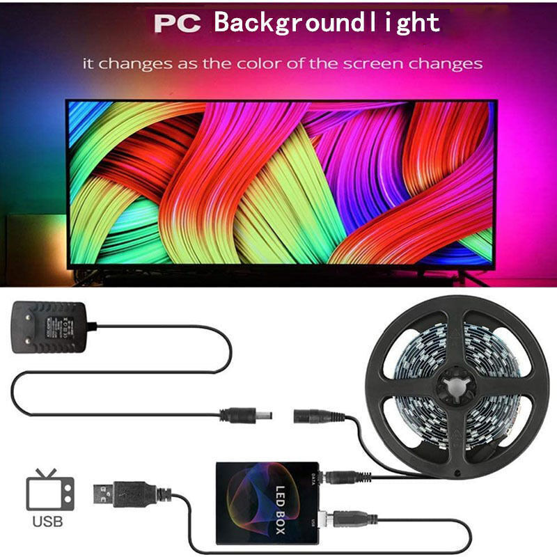 Led-lichtleiste Für Fernseher, Tv-bildschirmbeleuchtung Und Pc-monitor, 3 M, 30 Leds Pro Meter
