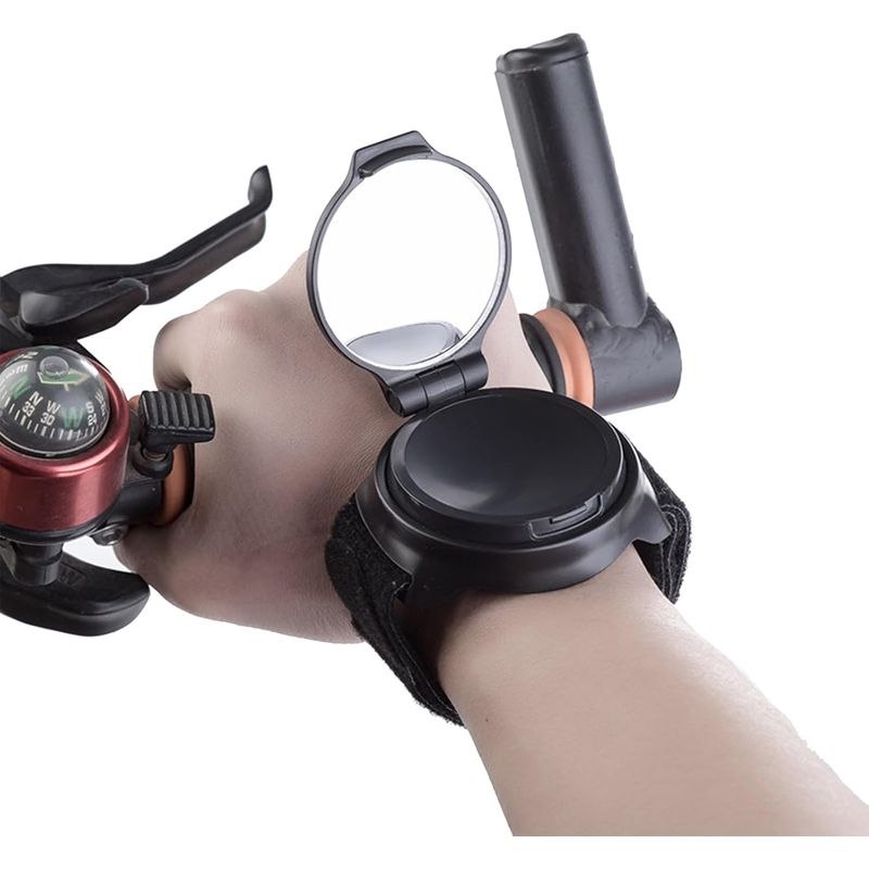 Fahrradspiegel, Fahrradrückspiegel, Verstellbarer 360° Drehbarer Fahrradspiegel, Handgelenk-rückspiegel Für Mountainbiker, Rennradfahrer Und Radfahrer, Armband-rückspiegel