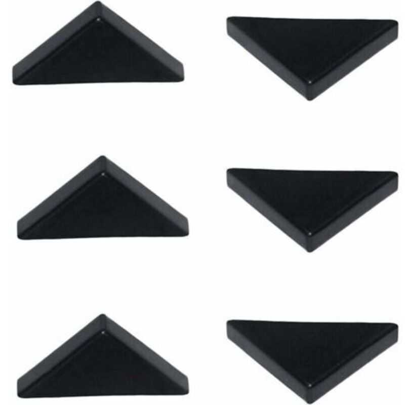 Ahlsen 6 Mm Schwarze Eckenschützer Für Scharfes Glas, Spiegel, Keramikfliesen, Dreifach Geformte Eckenschutzkappen, 20 Stück