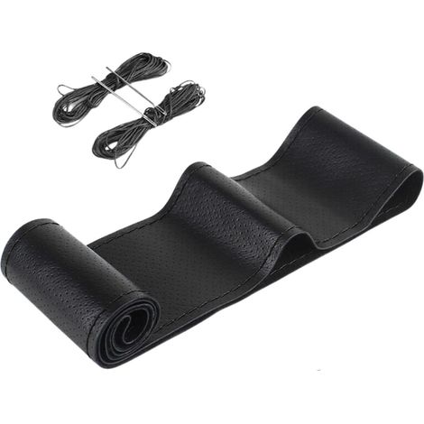 Eingenähter Lederlenkradbezug Für Den Fahrzeuginnenraum, Handgenähter Lederlenkradschutz, Geeignet Für Lenkräder Mit Einem Durchmesser Von 38 Cm
