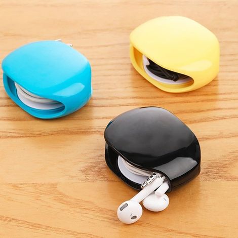 Automatischer Kabelaufwickler Mit Einhandbedienung Für Usb- Und Kopfhörerkabel Bis Zu 1,5 M Länge. Kompaktes Und Tragbares Design (7 X 5 X 1,5 Cm).
