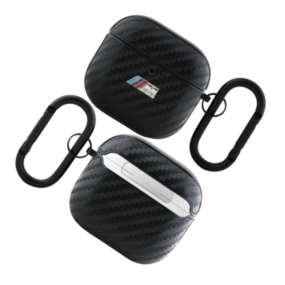 Bmw Bma4cmpuca Airpods 4 Hülle Schwarz/schwarz Pu Carbon M Kollektion