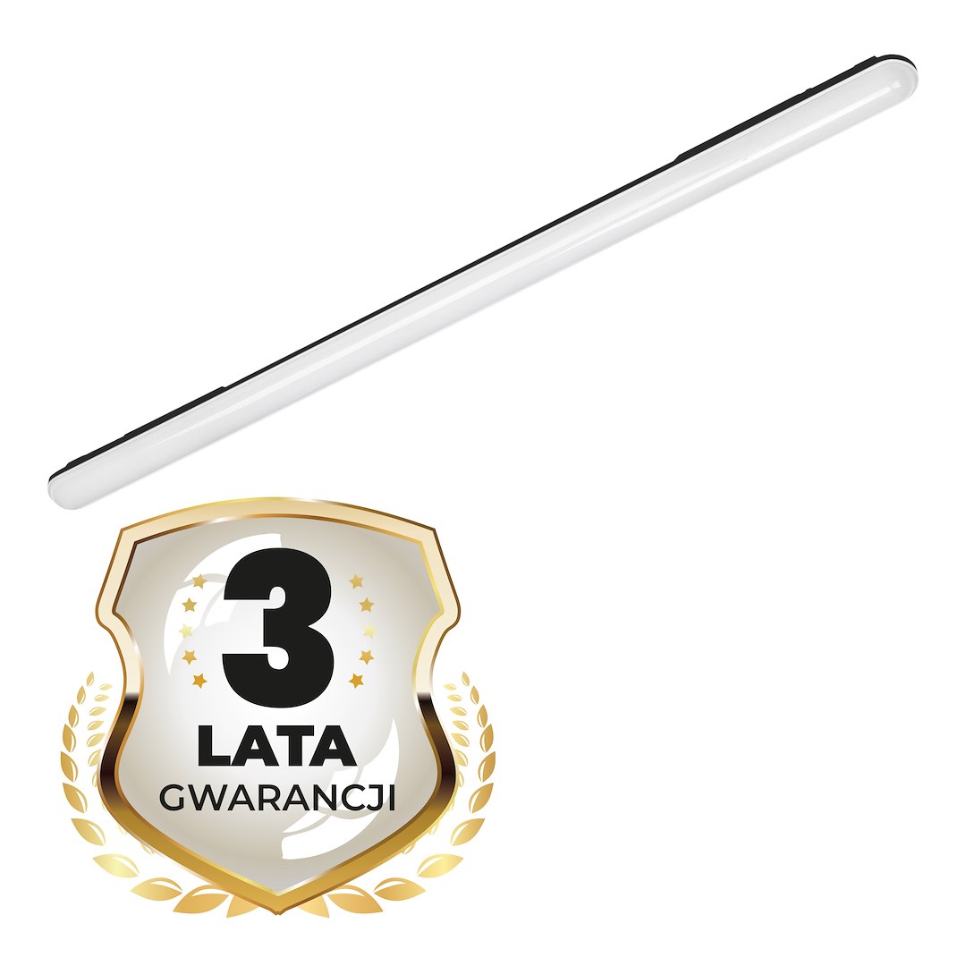 Hermetische Led-leuchte, Gin-schwarz, 36 W, 120 Cm, 3600 Lm, 4000 K, Ip65