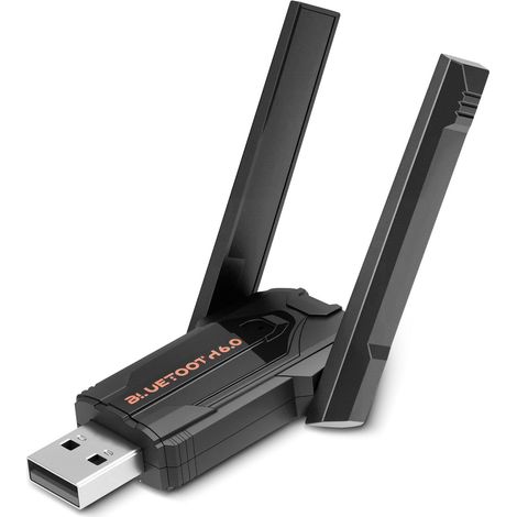 Bluetooth 6.0 Usb-adapter Für Pc, Laptop, Desktop-computer, Maus, Tastatur, 3 Mbit/s, Plug & Play, Reichweitenverlängerer, Verstellbare Antenne, Für Windows 11/10/8.1/7