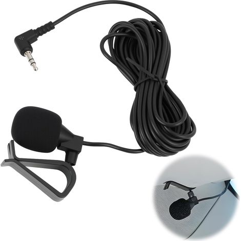 Externes 3,5-mm-mikrofon Für Autoradios, Kompatibel Mit Sony, Kenwood, Alpine, Jvc Und Pioneer, 3 M Kabel, 3,5-mm-winkelstecker, Kompatibel Mit Gps-, Bluetooth- Und Dvd-autoradios