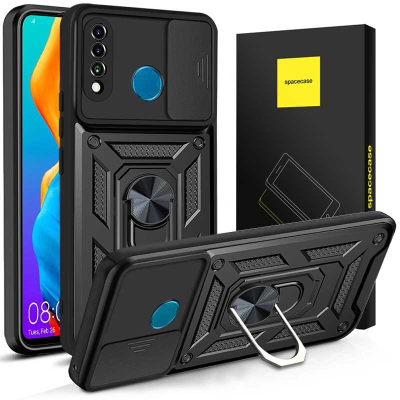 Spacecase Camring Huawei P30 Lite Schwarz