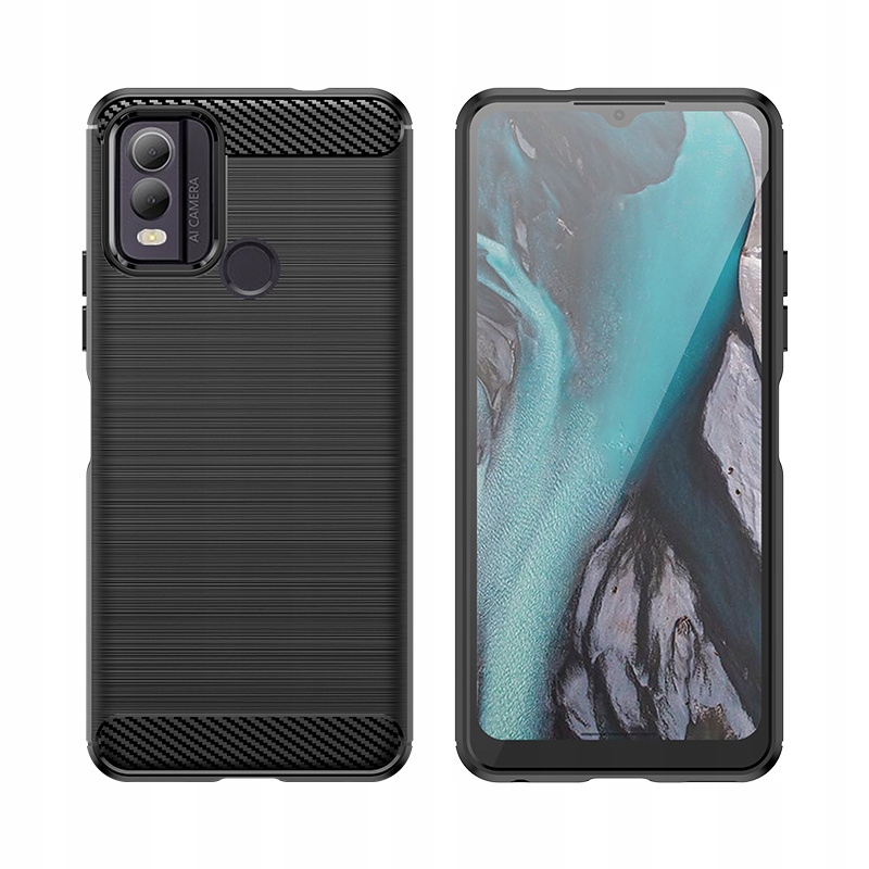 Carbon-schutzhülle Für Nokia C22 – Schwarz