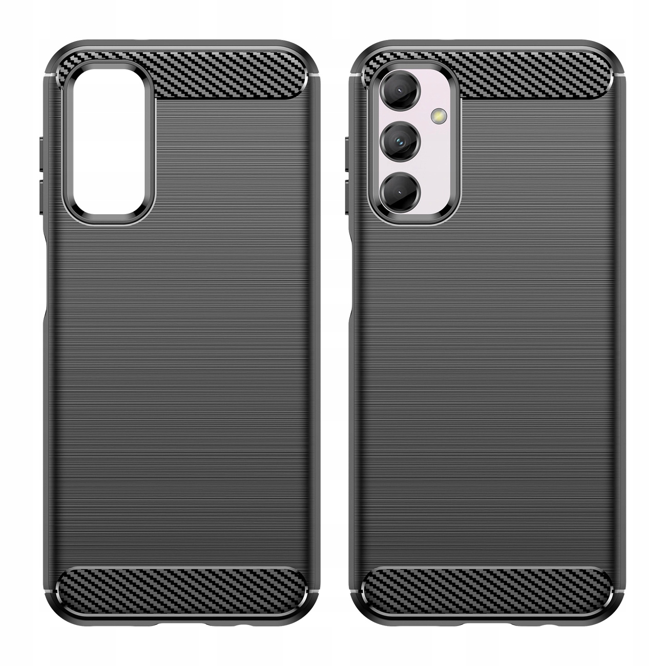 Flexible Schutzhülle Mit Carbonmuster Für Samsung Galaxy M14 – Schwarz