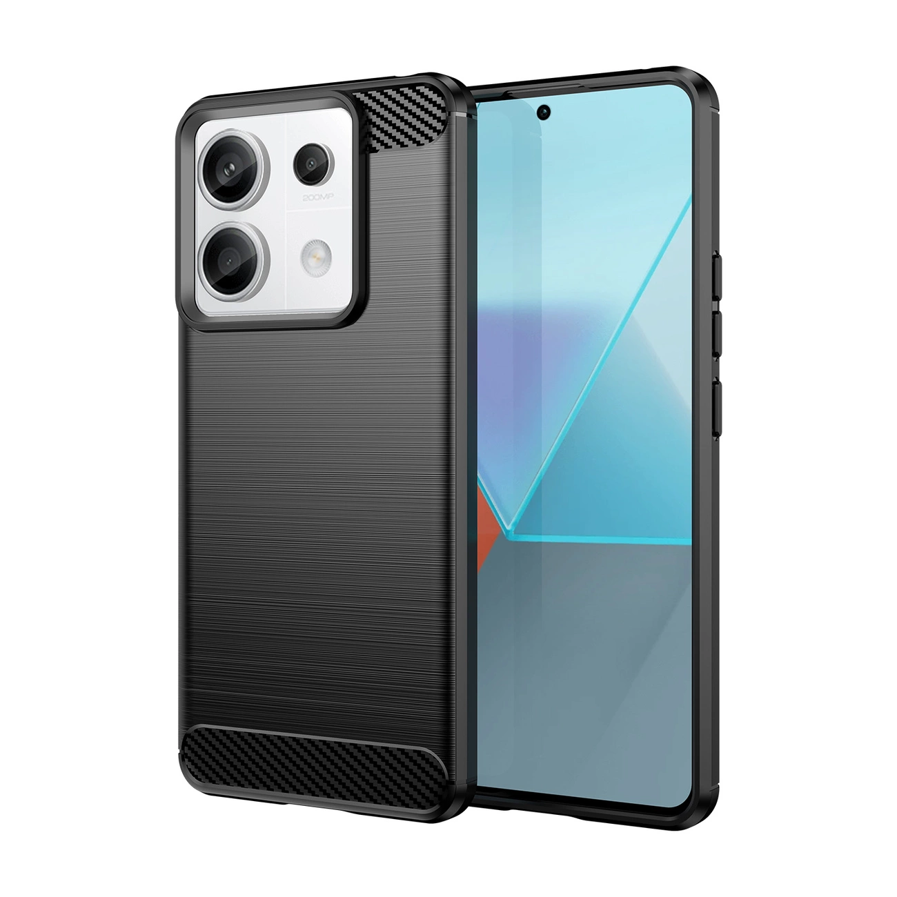 Carbon-schutzhülle Für Xiaomi Redmi Note 13 5g – Schwarz
