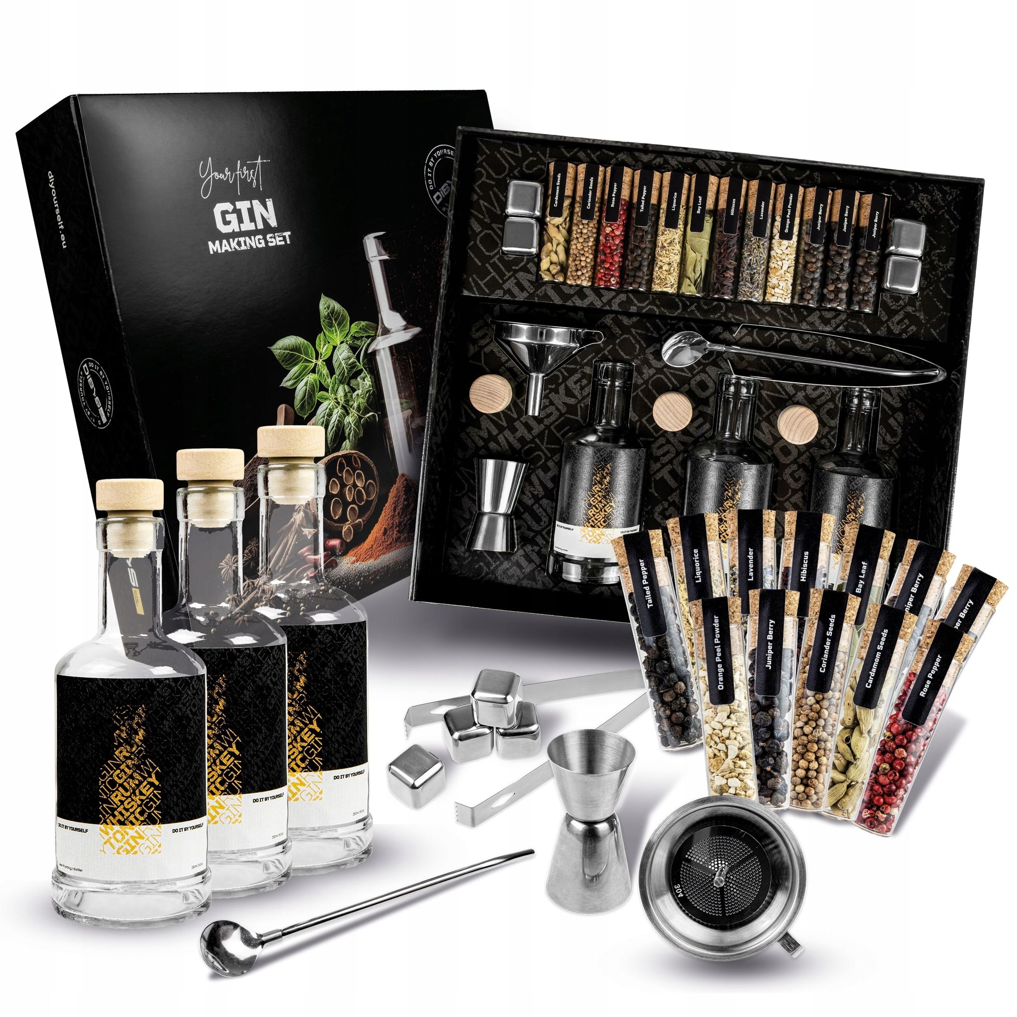 Dibys 12-gewürz-infusionsset Zur Herstellung Von Eigenem Gin + Zubehör