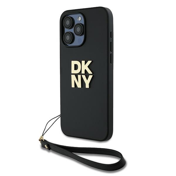 Dkny Dkhcp15xpbswsk Iphone 15 Pro Max 6,7" Schwarze/schwarze Hartschalen-schutzhülle Mit Handschlaufe Und Standardlogo