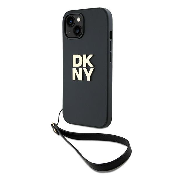 Dkny Dkhcp14spbswsk Iphone 14 / 15 / 136,1" Schwarze Hartschalen-handschlaufe Mit Logo