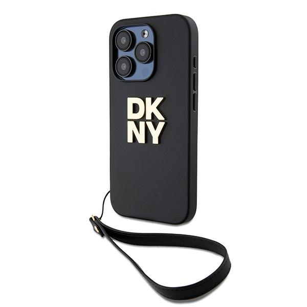 Dkny Dkhcp15lpbswsk Iphone 15 Pro 6,1" Schwarze/schwarze Hartschalen-schutzhülle Mit Handschlaufe Und Standardlogo