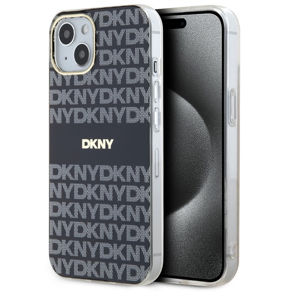 Dkny Dkhmp14shrhsek Iphone 14 / 15 / 136,1" Schwarze Hartschalen-schutzhülle Mit Iml Mono & Stripe Magsafe