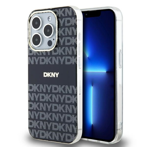 Dkny Dkhmp15xhrhsek Iphone 15 Pro Max 6,7" Schwarze/schwarze Hartschalen-schutzhülle Iml Mono & Stripe Magsafe
