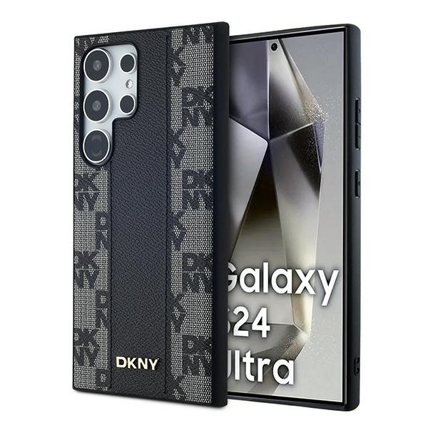 Dkny Dkhms24lpcpvslk S24 Ultra S928 Schwarz/schwarzes Hartschalenetui Leder Kariert Mono Muster Magsafe
