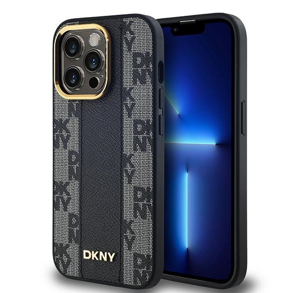 Dkny Dkhmp13xpcpvslk Iphone 13 Pro Max 6,7" Schwarze/schwarze Hartschalen-lederhülle Mit Karomuster Und Magsafe-anschluss