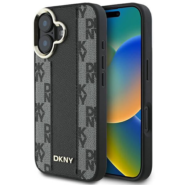 Dkny Dkhmp16spcpvslk Iphone 166,1" Schwarze Hartschalen-schutzhülle Mit Karomuster Und Magsafe-anschluss