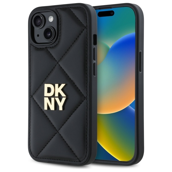 Dkny Dkhcp14spqdslk Iphone 14 6,1" Schwarz/schwarz Quilted Stack Logo