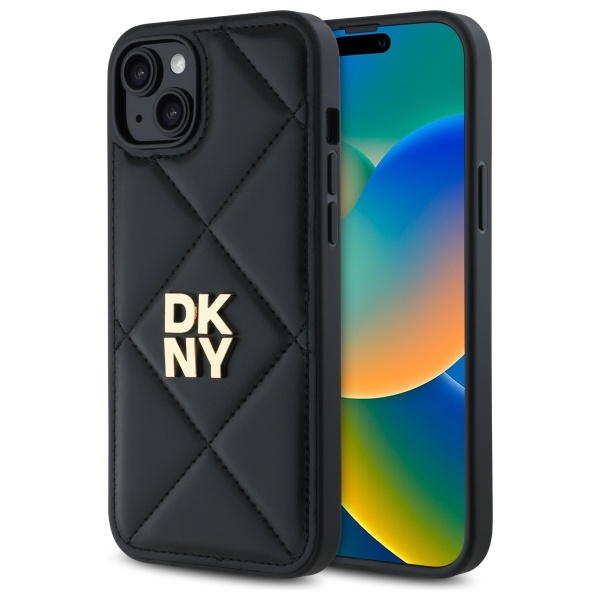 Dkny Dkhcp15mpqdslk Iphone 15 Plus 6,7" Schwarz/schwarz Gestepptes Stack-logo