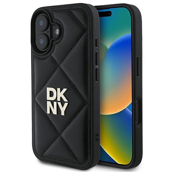 Dkny Dkhcp16spqdslk Iphone 16 6,1" Schwarz/schwarz Gestepptes Stack-logo
