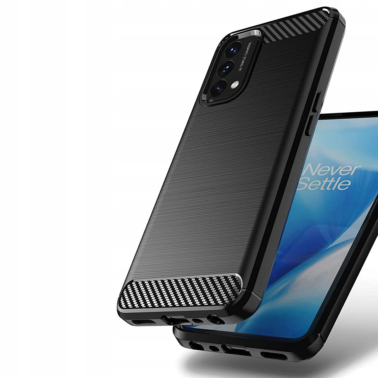 Carbon Case Flexible Schutzhülle Für Oneplus Nord N200 5g Schwarz
