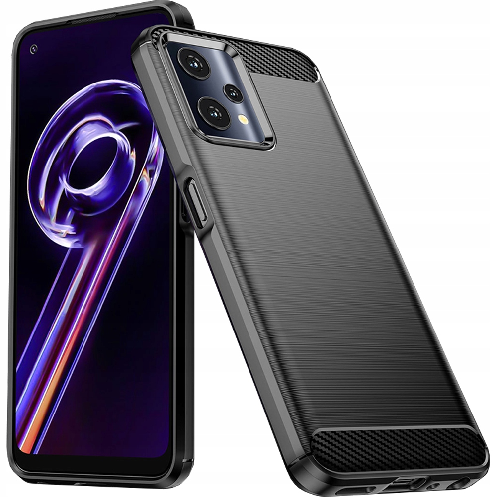 Carbon Case Flexible Schutzhülle Für Realme 9 Pro Schwarz