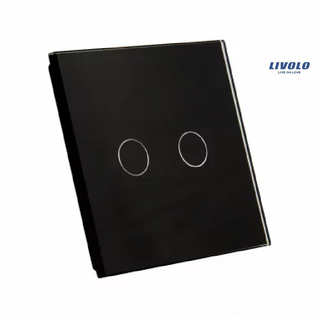 Livolo Glaspanel Schwarz Einzelschalter 702-62 2
