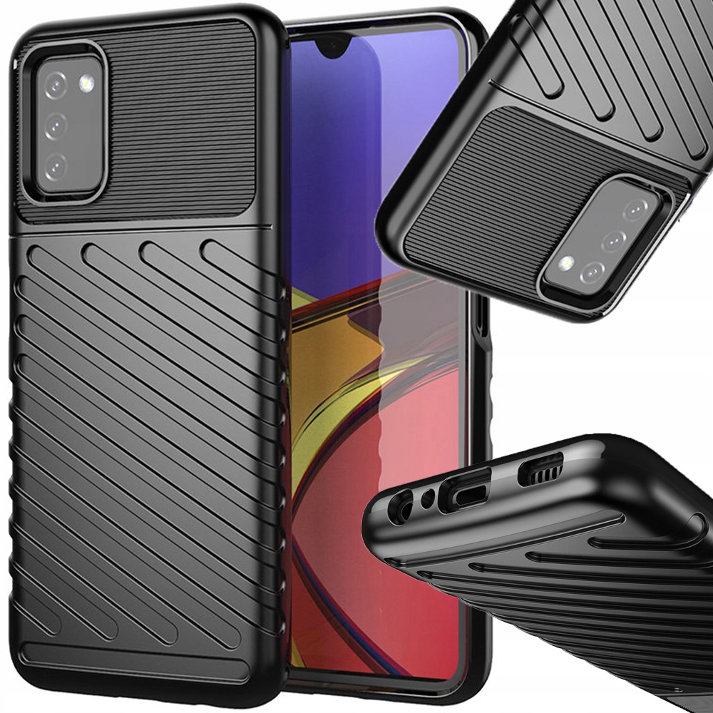 Thunder Case Flexible Schutzhülle Für Samsung Galaxy A03s, Schwarz