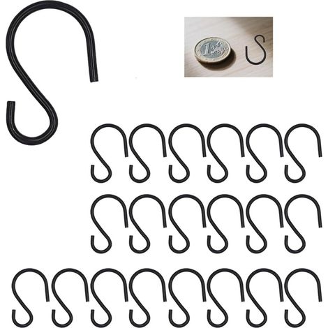 Set Mit 10 S-haken – Stabile, Doppelköpfige Metallhaken Zum Aufhängen Von Tassen, Kleidung, Töpfen Und Pfannen. Ideal Für Küche, Bad, Garten Usw.
