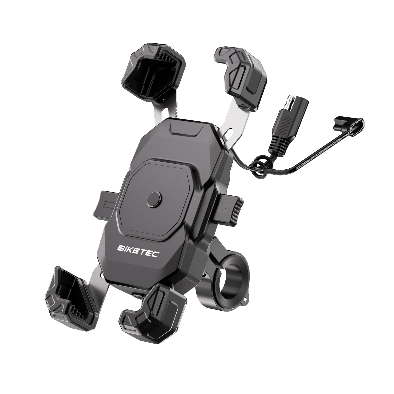 Biketec Pro Doppel-motorrad-handyhalterung Mit Induktivem Ladegerät Und Usb-c (el)