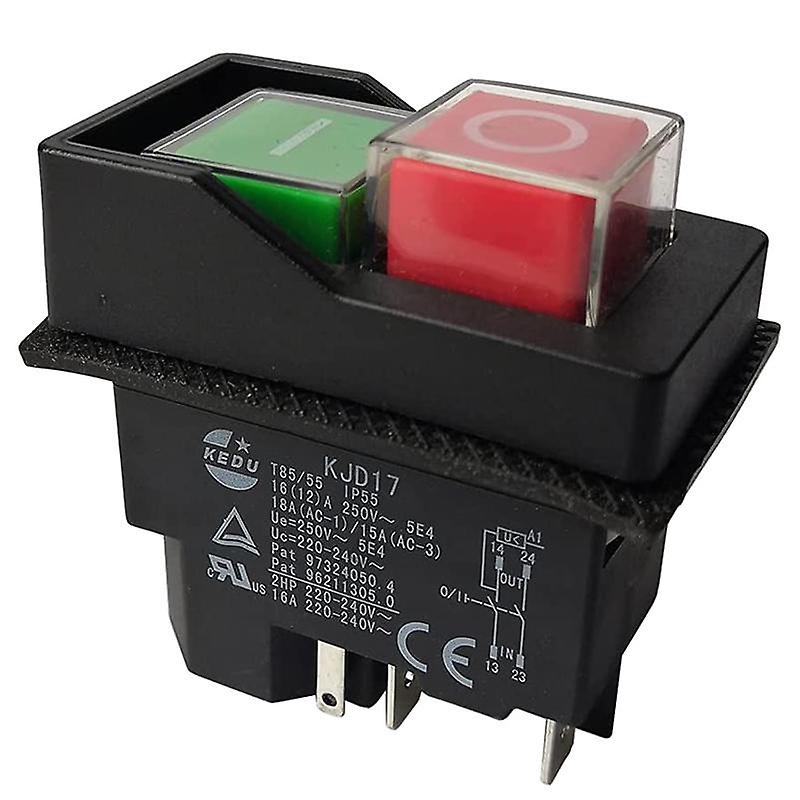 Elektromagnetischer Druckknopfschalter Für Gartengeräte Kjd17 220v 5-polig -anschlüsse