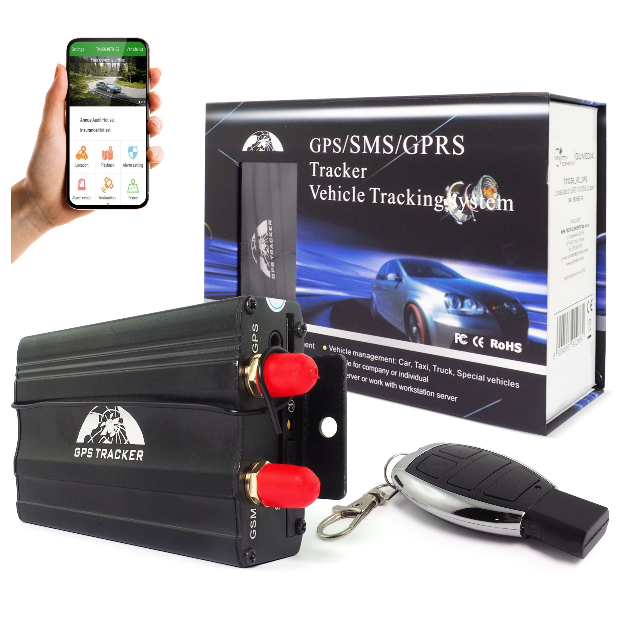 Gps-fahrzeugortungsgerät Tk103b Rc Coban Abhörfunktion Sos-funktion Kraftstoffabschaltung 300 Mah