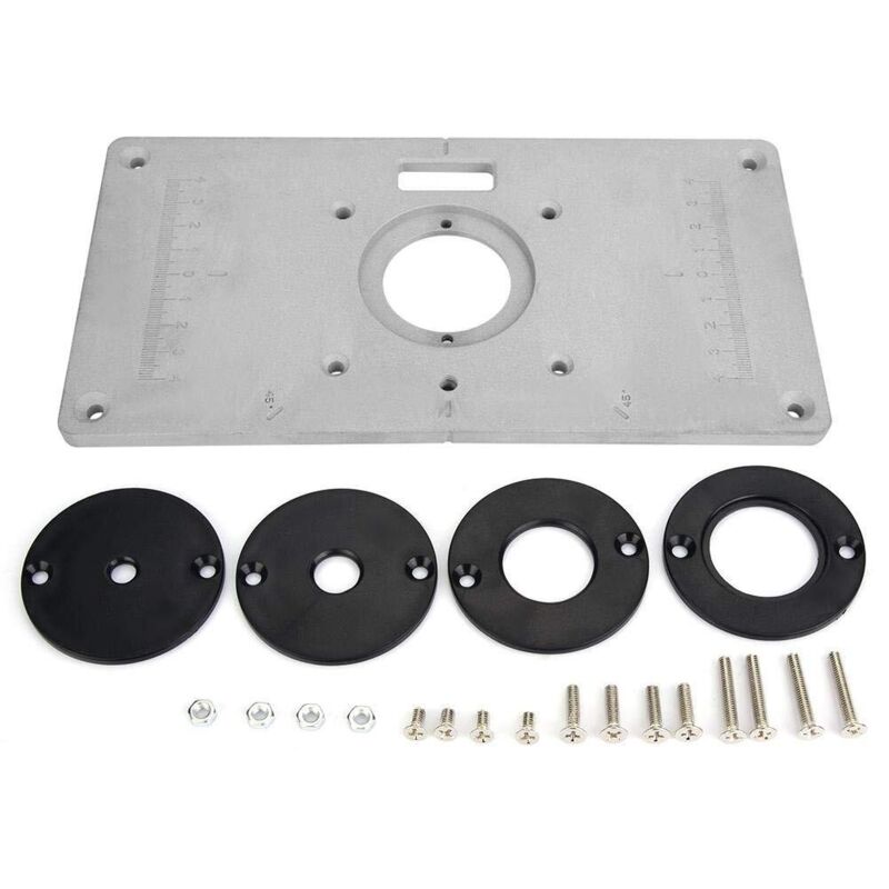 Flache Fräsplatteneinlage, Diy-aluminium-fräsplatte Für Die Holzbearbeitung